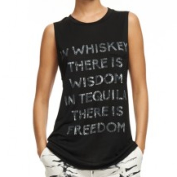 Haute Hippie Tops - Haute Hippie Sleeveless "In Whiskey" Muscle Tank